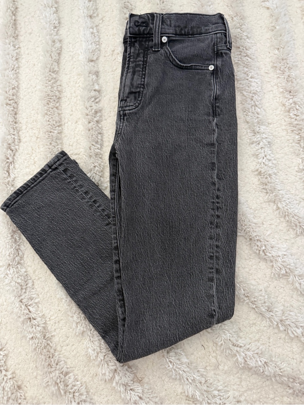 High-Rise Washed Black Women's Vintage Jeans